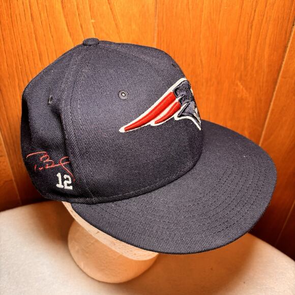 New England Patriots New Era 59FIFTY Fitted Hat 7 1/8 Tom Brady 12 - Picture 3 of 7